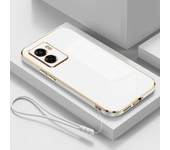 Luxury Simple Square Plating Silicone Phone Case for Oppo A98 A94 A57 A78 A38 A59 A39 A15 5G Protection Soft Cover Coque