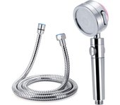 Cabeza de ducha universal cabezal de ducha 3 modos + manguera de ducha flexible manguera de acero inoxidable 1,5 m