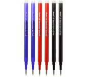 Pilot packfrixion6_1 Recambio boligrafo Frixion borrable pack 6uds (2 azules, 2 negro, 2 rojo)