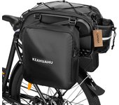 Lixada 3in1 Bike Rack Bag Trunk Bag Waterproof Bicycle Rear Seat Bag 2 Side Bags Cycling Cargo Luggage Bag Pannier Shoulder Bag