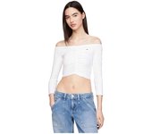 Camiseta de Manga Larga Tommy Hilfiger  para mujer en color blanco