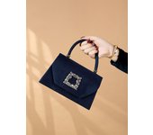 Glitter Bling, Shiny, Luxury, Glamorous, Exquisite 1pc Elegant & Fashionable Sparkling Velvet Evening Clutch Bag