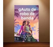GTA 6 Poster Grand Theft Auto VI Game Poster Canvas Wall Art Painting Game Room Wall Decor Bedroom Wall Art Sticker Home Decor