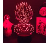 Japanese Anime Drogan Ball Super Saiyan Goku Vegeta Figure Led Acrylic Stand 3d Illusion Colorful Nightlight for Kids Birthday