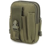 Riñonera táctica militar para colgar en la cintura, para deportes al aire libre, con cinturón táctico, monedero, para teléfono móvil de 5,6 pulgadas