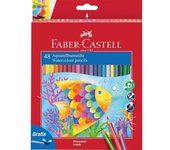 Lápices Faber-Castell Classic Color, Pack de 48, Mina Acuarelable