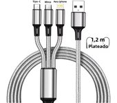 3 in1 Charging Cable Multi Usb Port Multiple Usb Charging Cord Type C Micro Charger Mobile Phone Wire For iPhone 14 13 12 Xiaomi