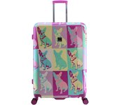 SAXOLINE Maleta grande, colección Blue Bulldog, medidas 77x51x32 cm, 112 litros, material ABS, 4 ruedas, expandible.