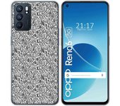Funda Silicona para Oppo Reno 6 5G diseño Letras Dibujos