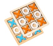 Juegos Tres En Raya De Madera Juguetes De Juego De Ajedrez Mesa De Juego Familiar Juguetes del Juego De Tablero De Ajedrez Niño Pequeño Clase Secundaria Juego De Mesa， naranja y blanco