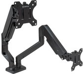 Unykach uk1479 soporte de mesa con brazo articulado para 2 monitores de 13”-32” - giratorio, resorte de gas - gestion de cables - peso max 10kg - vesa 100x100mm
