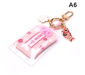 1X Omamori Maneki Neko Dispel Misfortune Lucky Key Holder Keyring Keychain Gifts