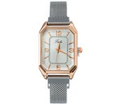 Reloj para mujer con numeración, correa magnética cuadrada, movimiento de cuarzo, un reloj práctico y moderno para la mujer