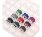 36 Spools Empty Bobbins Sewing Machine Bobbin Case Organizer Storage Plastic Box