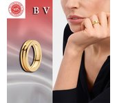 Pure silver s925 fashionable B V trendy French charm light luxury jewelry couple wedding ring B ZERO1 series