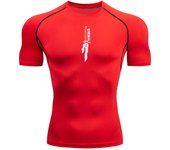Printed Men's Athletic Compression Shirts Athletic Quick Dry Breathable Rash Guard Athletic Tight Workout Tops Summer Men