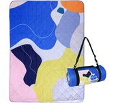 Mantas de picnic impermeables Exclusivos Mezclas de 3 Capas, 60x80 pulgadas, Manta de Playa Grande a prueba de Arena, Manta plegable para exteriores para acampar sobre césped, Tapete de Picnick