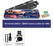 10 Inch 4K Dash Cam 3840*2160P WIFI GPS Car Dvr Mirror Dual Lens Dashcam Drive Recorder Stream RearView Mirror IPS Screen Camera