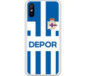 Carcasa para Xiaomi Redmi 9A - RC Deportivo camiseta rayas blanquiazul