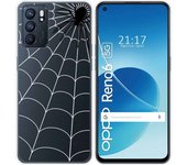 Funda Silicona Transparente para Oppo Reno 6 5G diseño Araña Dibujos