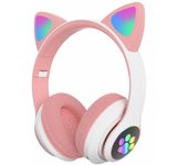 Auriculares inalámdricos con orejas de Gato, auriculares Bluetooth with Luz LED y iPhone para microphone, iPad, Kindle y computadora portátil