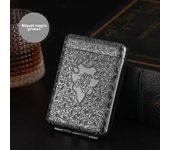 Metal Cigarette Case Front Pocket Carrying Case Men  For 16pcs 84mm Cigarettes Cigarette Holder Cigarette Box Vintage
