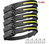 LED Sensor Headlamp Camping Search Light Head Flashlight USB Rechargeable Powerful Lamp Front Lanterns Headlights 6 Styles
