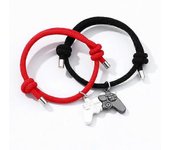 2 pulsers de control de juego para hambres y Mujeres, de moda, en Rojo y Negro, ajustables a juego, Con Colgante de Consola para, joyería.