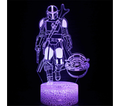 Anime Yoda Baby 3D Lamp LED Illusion Night Light Color Changing Lampara for Kids Bedroom Decor Nightlight Manga Groot Table lamp