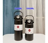 1L/1.2L Thermo Bottle Stainless Steel Large Capacity Vacuum Flask With Straw Tumbler Cold Hot Drinks Thermos Cup Gym Drinkware