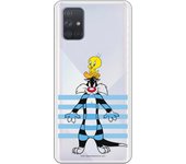 Funda original compatible con Samsung Galaxy A71 - Piolin y Sylvestre Celeste