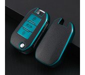 For Peugeot 208 2008 301 308 3008 RCZ 508 408 307 Case For Citroen C3 C4 Berlingo TPU Leather Flip Folding Key Fob Cover