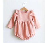 Baby Girl Clothes For 0-2Y Spring Soft Cotton Newborn Baby Girl Long Sleeves Romper Fashion Infant Clothing