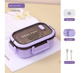 1200ML Double Layer Lunch Box Portable Compartment Salah Fruit Food Box Microwave Lunch Fork and Spoon Picnic Fresh Box
