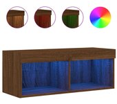 vidaXL Mueble para TV con luces LED 80x30x30 cm, Mueble de Salon, Mueble TV, Mueble TV salon, Mesa de TV, Mueble tele