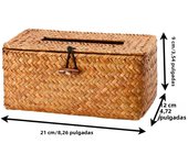 Straw Tissue Box Handmade Woven Rattan Napkin Holder Box Roll Paper Tray Car Living Room Storage Box Home hotel Decor