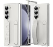 Funda para Samsung Galaxy Z Fold 4 con correa de mano, funda a prueba de golpes para Samsung Z Fold 4 con muñequera, funda protectora de pantalla para Galaxy Z Fold 4, funda para Samsung Fold 4 con soporte blanco