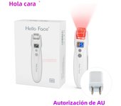 Hello Face EMS Titanium Derma Roller 540 Needle Rejuvenate Collagen Micro current Vibration LED Device with 2PCS Roller Head