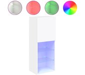vidaXL Mueble para TV con luces LED blanco 40,5x30x102 cm