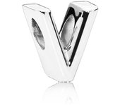 PANDORA Charm 797476 Letra V Plata de Primera Ley 925ML Mujer - Personalizable