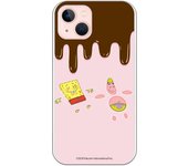 Funda original compatible con Iphone 14con diseño de Bob Esponja y Patricio Ba?o