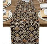 1pc William Morris Floral Table Runner, Vintage Flowers Dining TableKitchen Decoration, For Family Dining Table Vacation Party