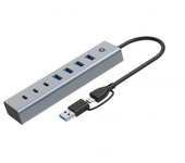 Hub usb 3.0 conceptronic hubbies20g 7 puertos usb - c a 3xusb - c 4xusb - a