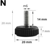 5Pcs Adjustable Height Leveling Chair Leg Feet Furniture Mat Screw-in Base Sofa Bed Cabinet Table Floor Protector