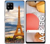 Tumundosmartphone Funda Gel Tpu para Samsung Galaxy A42 5G diseño Paris Dibujos