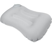 Almohada de viaje inflable ultraligera para acampar, para brindar apoyo lumbar al cuello, almohadas de aire comprimibles para acampar, hacer caminatas y hacer mochileros, color gris