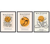 Set de 3 cuadros calidad premium con marco de madera - 30x40 cm o 50x70 cm - POSTER LAB