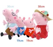 4Pcs/Set Peppa Pig Plush Toys George Pig Super Cool Mom Dad Family Plush Doll Holiday Party Decoration Child Xmas Gifts Toys