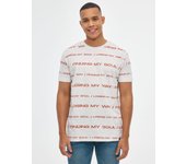 Camiseta de manga corta y cuello redondo con estampado gráfico INSIDE