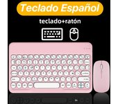 CASEPOKE wireless bluetooth round key silent keyboard suitable For Samsung Xiaomi Google Huawei iPad mobile  keyboard and mouse